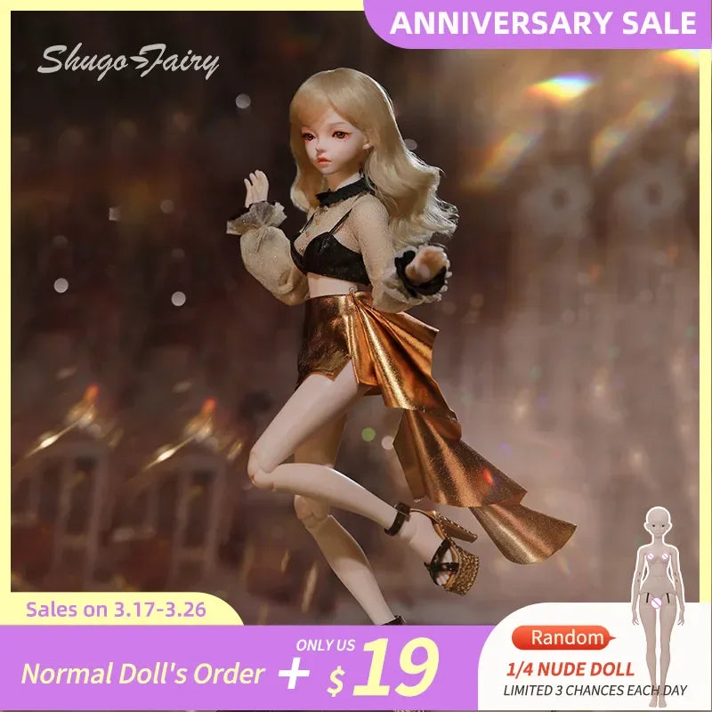 Gothic Minifee Sirin BJD 1/4 Fullset Modepuppe aus Harz