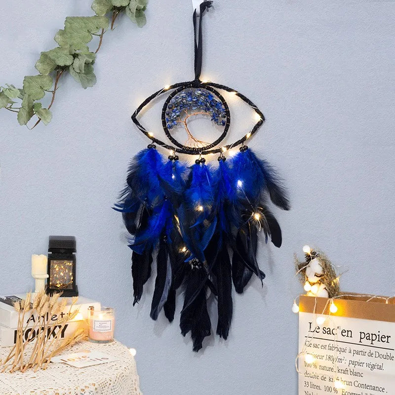 Gothic Traumfänger mit Lichtern – Dunkle Deko fürs Zimmer