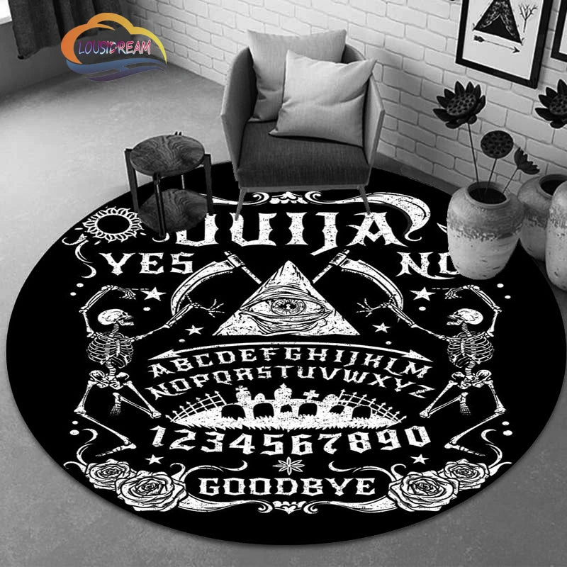 Gothic Teppich mit Pentagramm und Ziegenkopf-Design – Bild 8