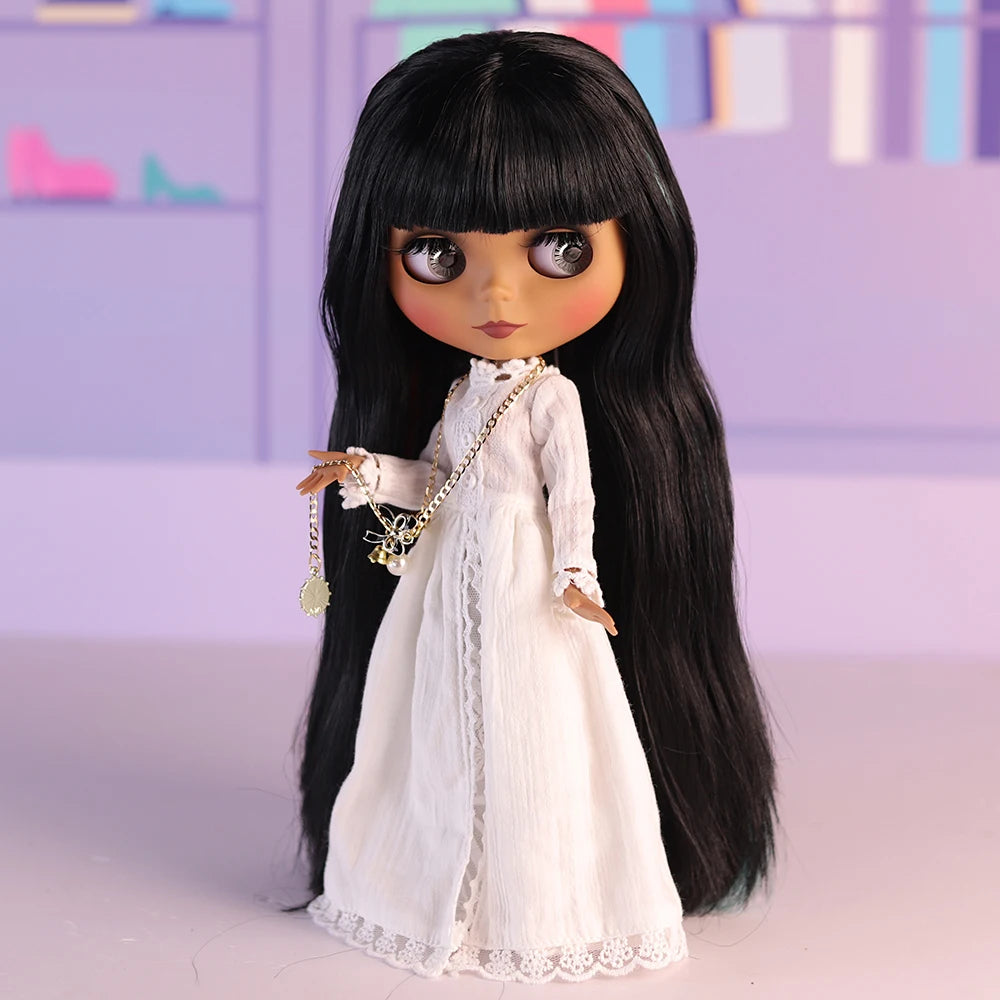 Gothic Blythe Puppe 30cm mit Schlafaugen und Gelenken – Bild 4