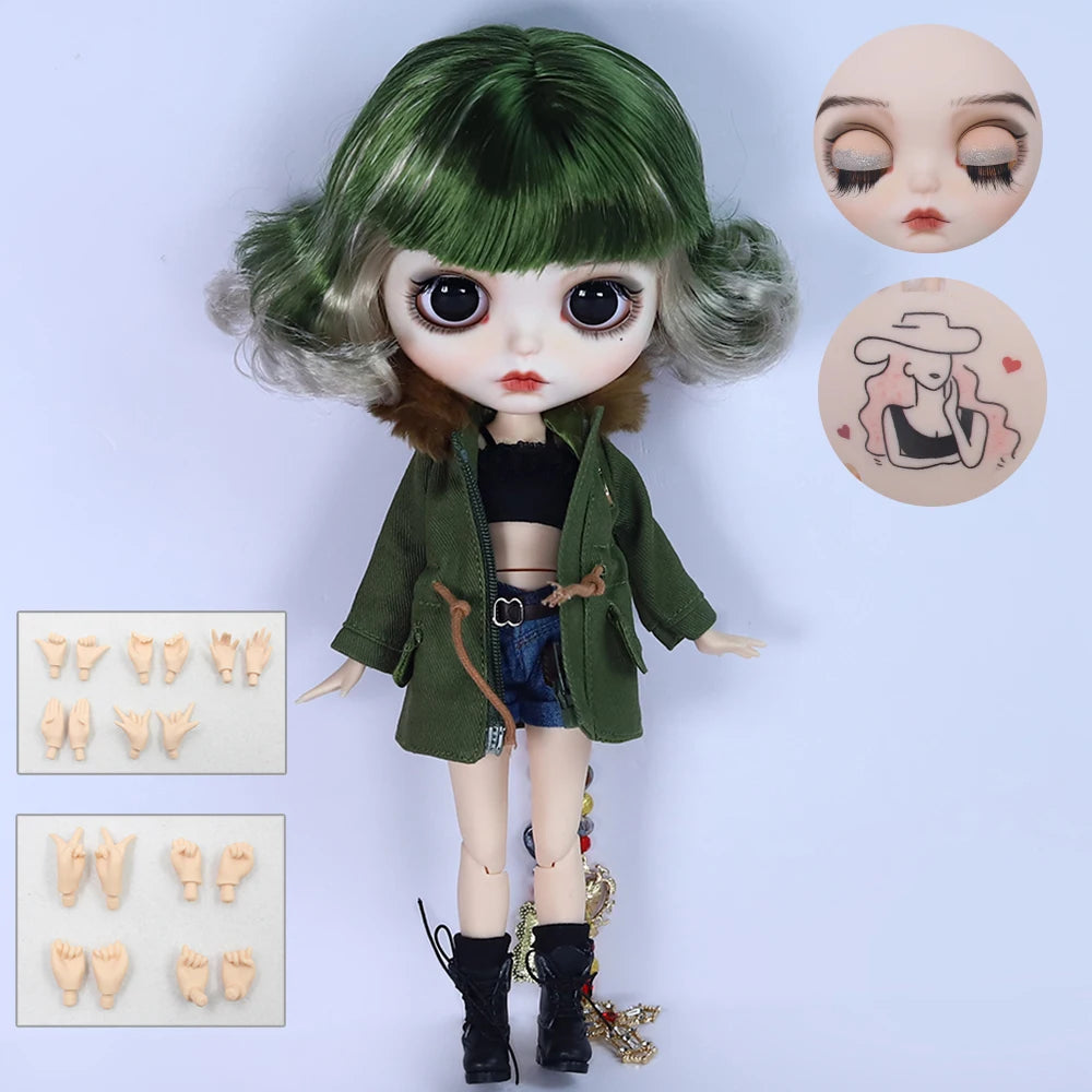 Gothic Blythe Puppe 1/6 mit kurzen Haaren und Zubehör – Bild 8