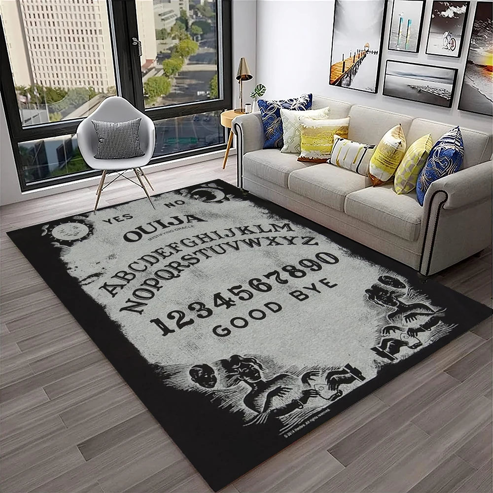 Gothic Horror Teppich mit Ouija-Design für Wohnzimmer – Bild 14