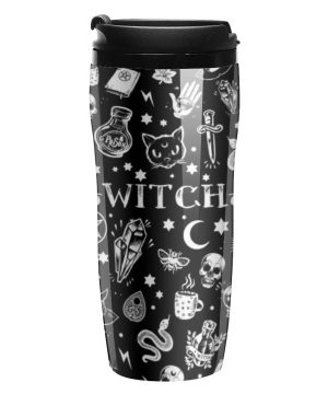 Gothic Thermobecher To Go – 350ml Horror Kunststoff Tasse