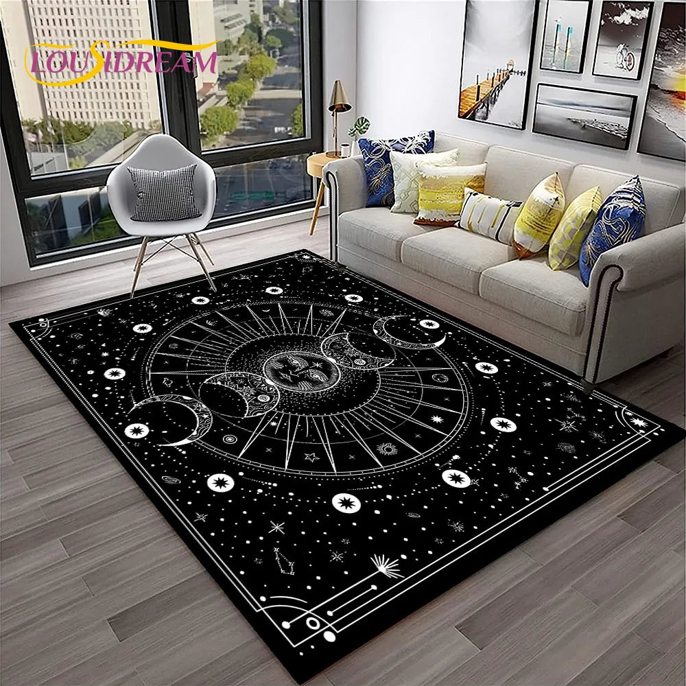 Gothic Teppich mit Ouija- und Tarot-Design für Zuhause – Bild 2