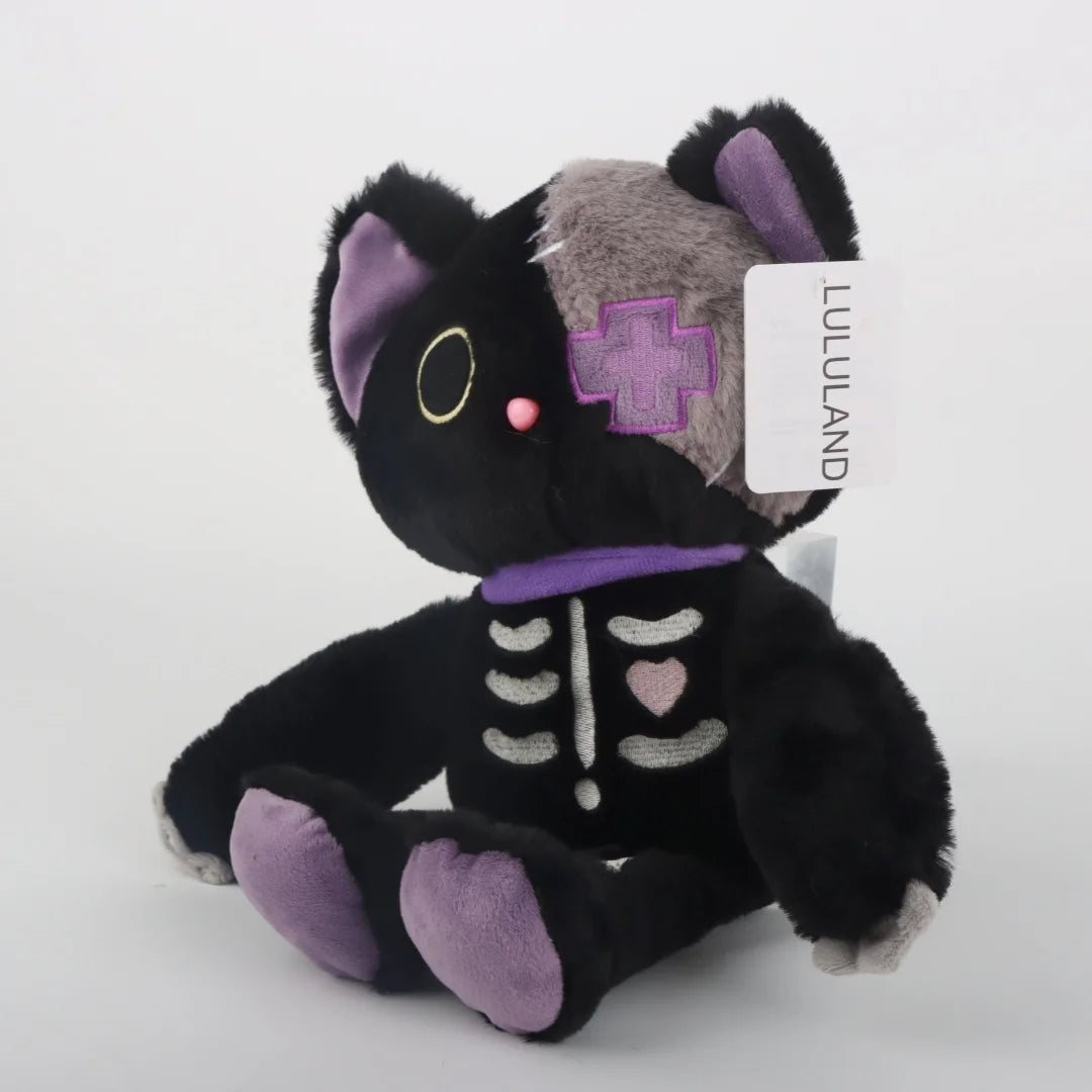 Gothic Plüschkatze Skelett Spielzeug – Kawaii Kuscheltier