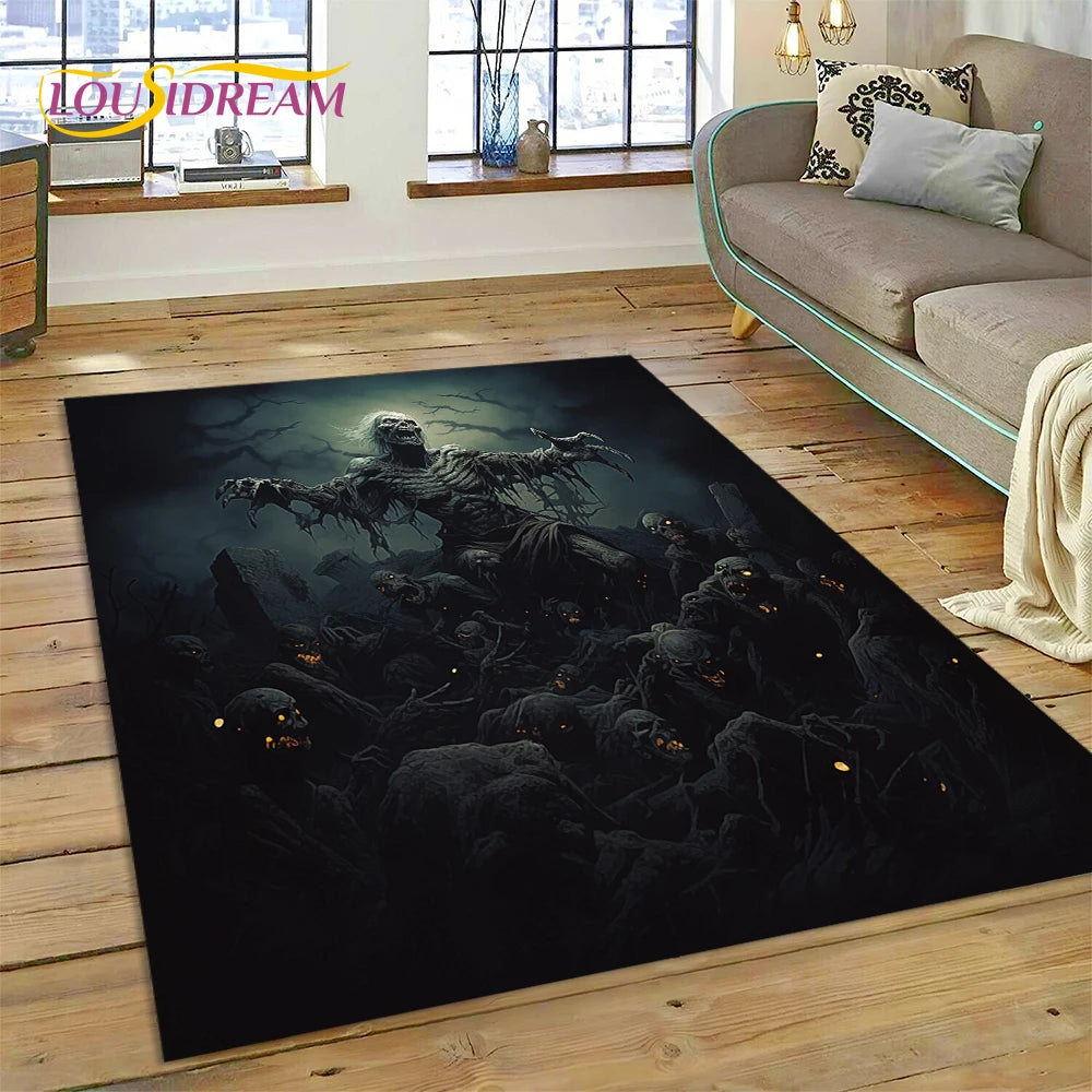 Gothic Horror Teppich mit Dämonen und Geistern für Kinder – Bild 3
