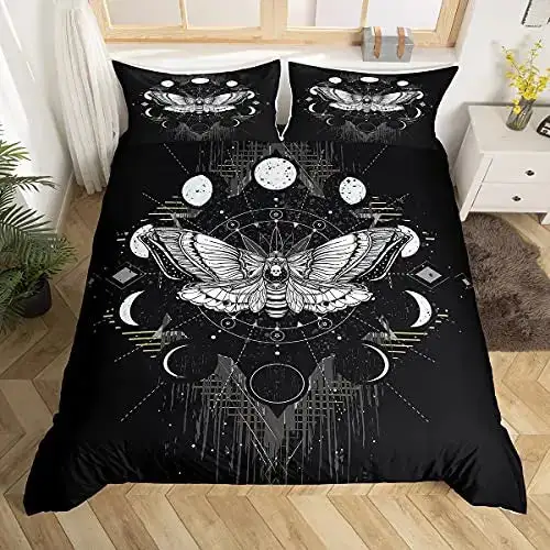 Gothic Bettwaesche Set Mit Totenkopf 038 Rose Skelett Motiv