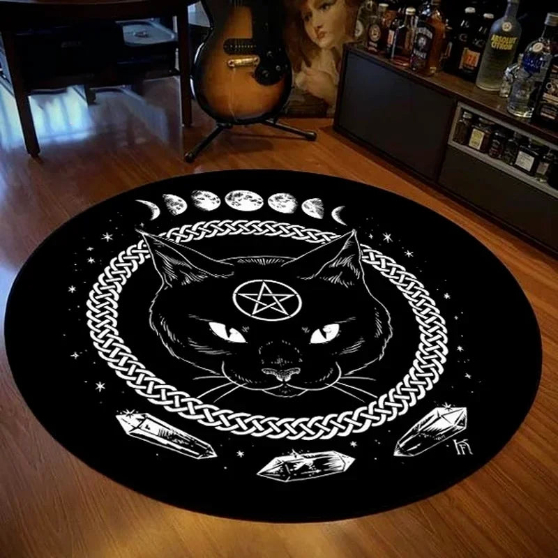 Personalisierter Gothic-Teppich rund für Schlafzimmer – Bild 9