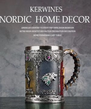 Gothic Schädel Bierkrug aus Edelstahl und Harz, 600ml