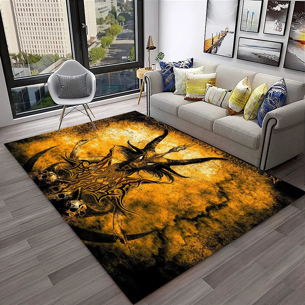 Gothic Horror Teppich mit Ouija-Design für Wohnzimmer – Bild 2