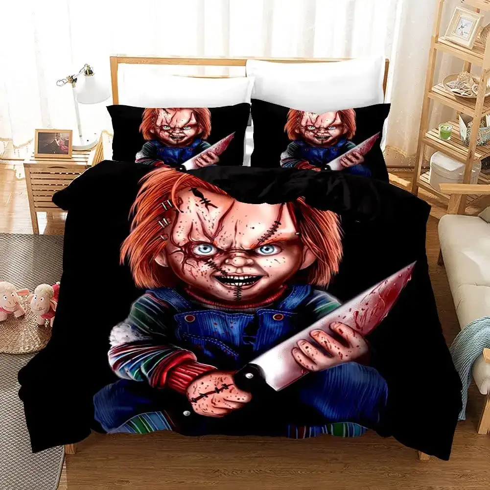 Gothic Halloween Bettwaesche 3 Teilig Mit Horror Motiv