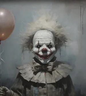 Gothic Thriller Poster Set – Horror Clown & Witch Deko