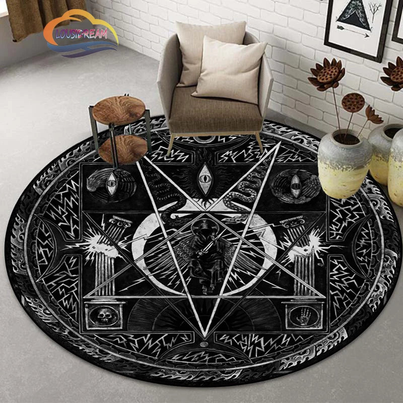 Gothic Teppich mit Pentagramm und Ziegenkopf-Design – Bild 12