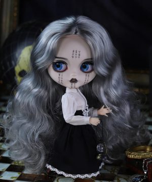 Gothic Blyth Puppe 30cm Weiß Haut Handbemalt BJD Set