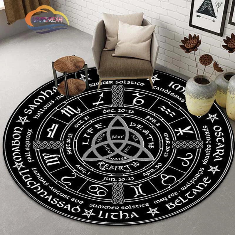 Gothic Teppich mit Pentagramm und Ziegenkopf-Design – Bild 30