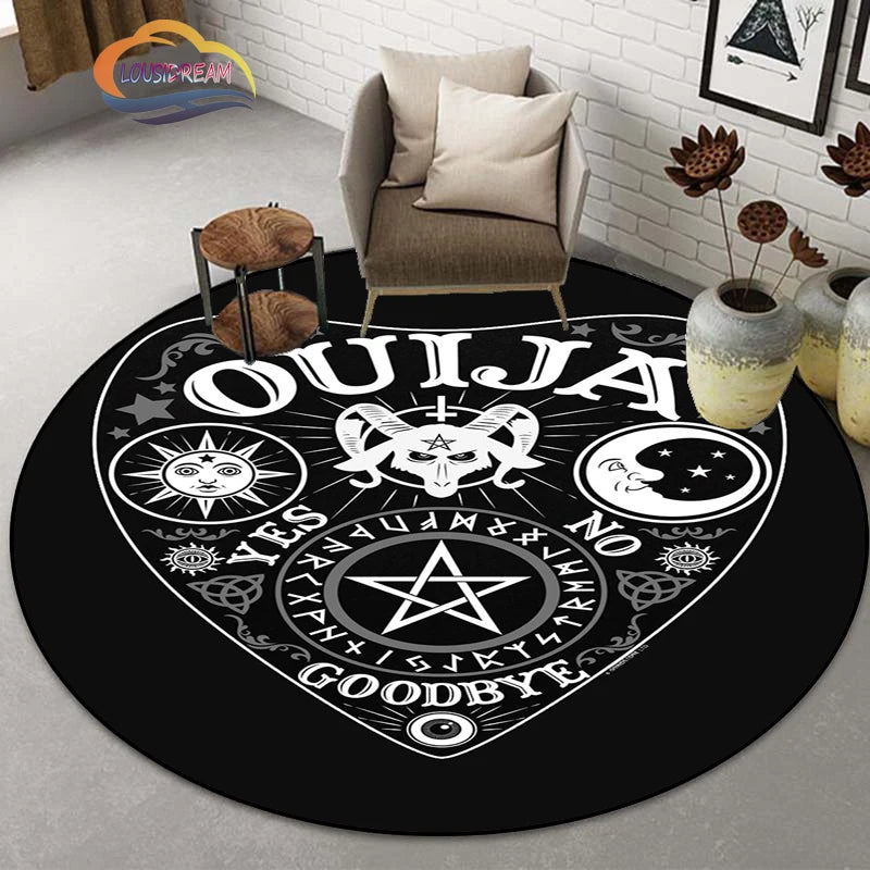 Gothic Teppich mit Pentagramm und Ziegenkopf-Design – Bild 23