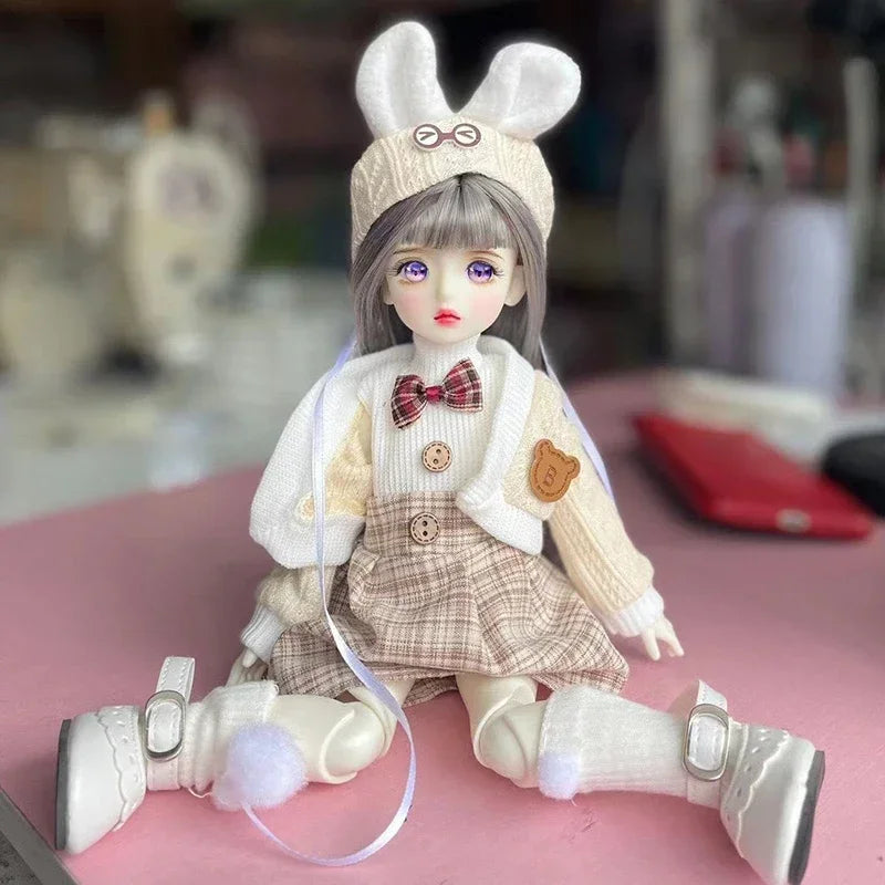 Gothic 1/6 BJD Modepuppe 30cm mit Augen & Outfit Set – Bild 10