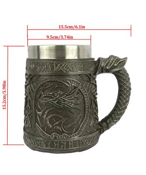 Gothic Kaffeetasse 450ml im Wikingerstil Bierkrug