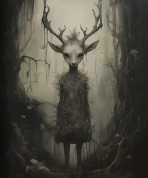 Gothic Thriller Poster Set – Horror Clown & Witch Deko