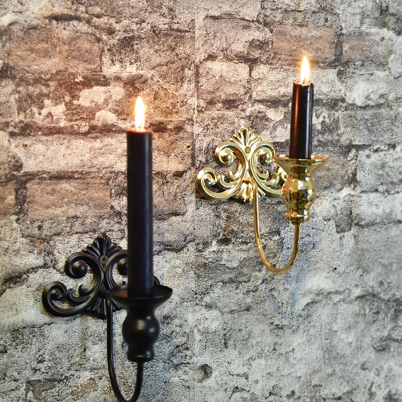Gothic Wandkerzenhalter in Gold-Schwarz für Deko innen – Bild 2