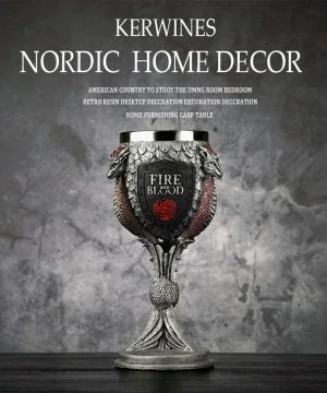 Gothic Viking Bierkrug aus Edelstahl und Harz, 3D Design