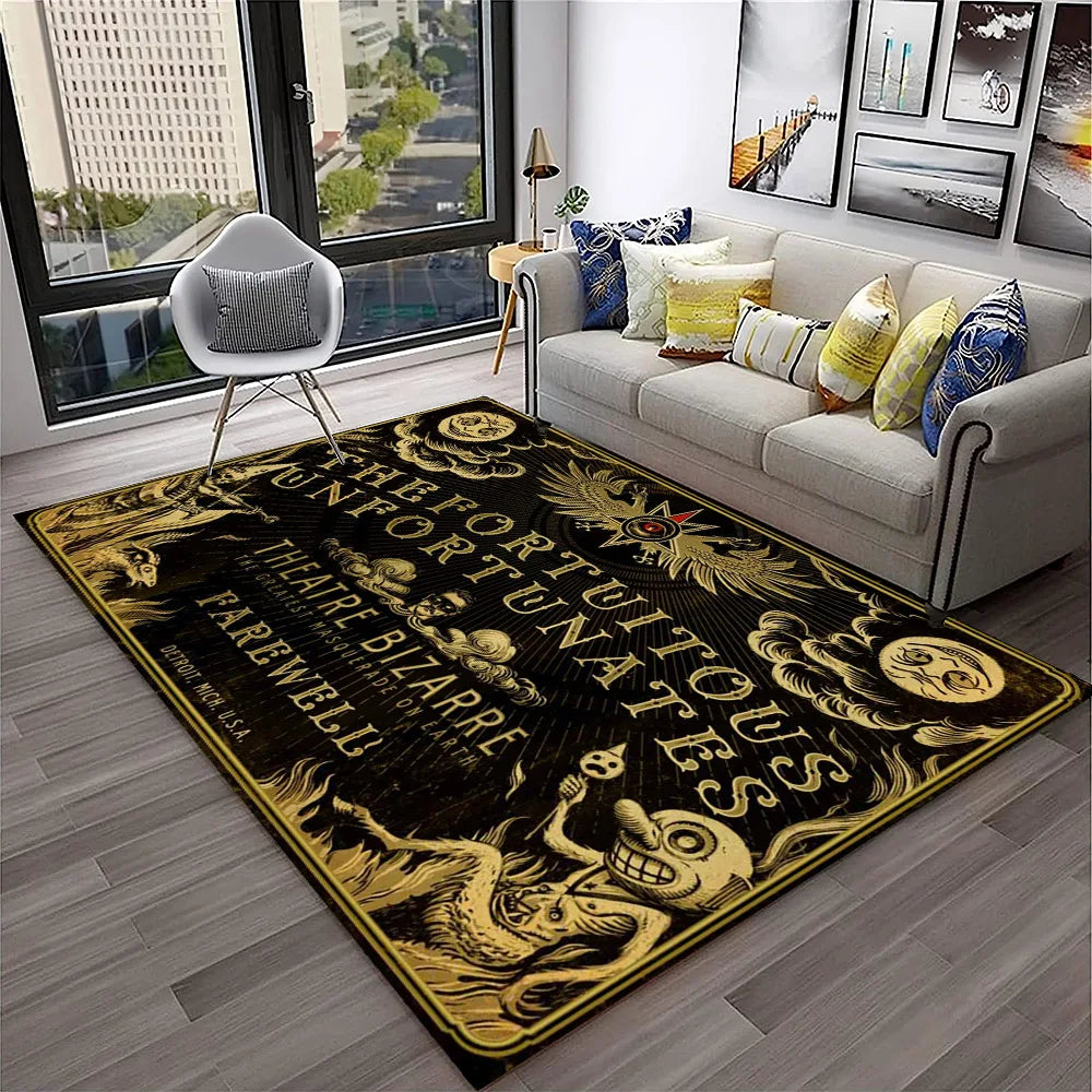 Gothic Horror Teppich mit Ouija-Design für Wohnzimmer – Bild 8