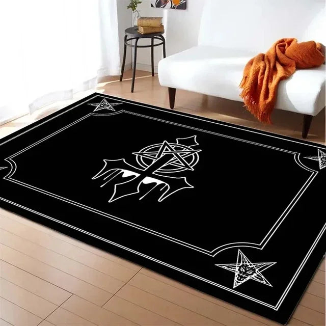 Gothic Badteppich mit Satan Ziege – Weiche Wohnzimmermatte – Bild 16