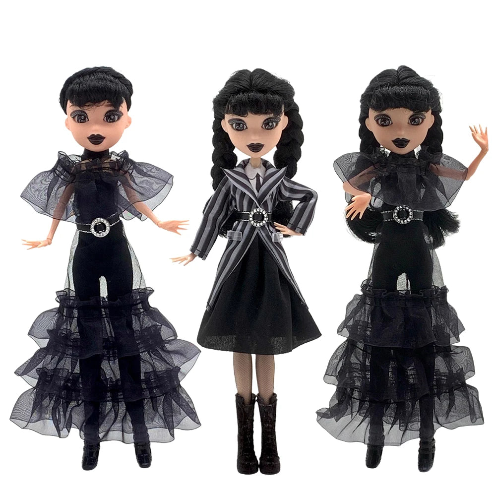Gothic Wednesday Addams Puppe 30cm BJD Dekofigur Kinder