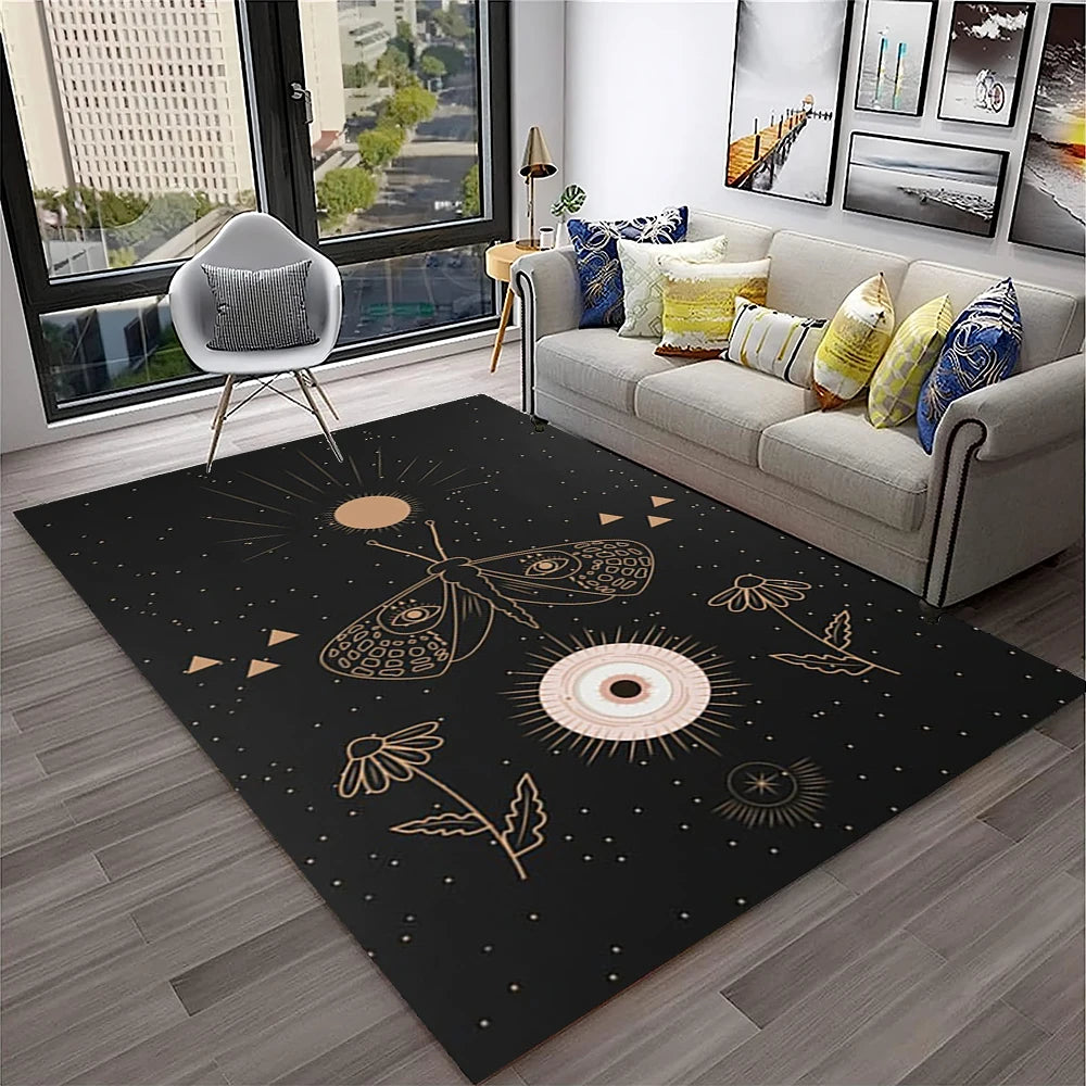 Gothic Horror Teppich mit Ouija-Design für Wohnzimmer – Bild 30