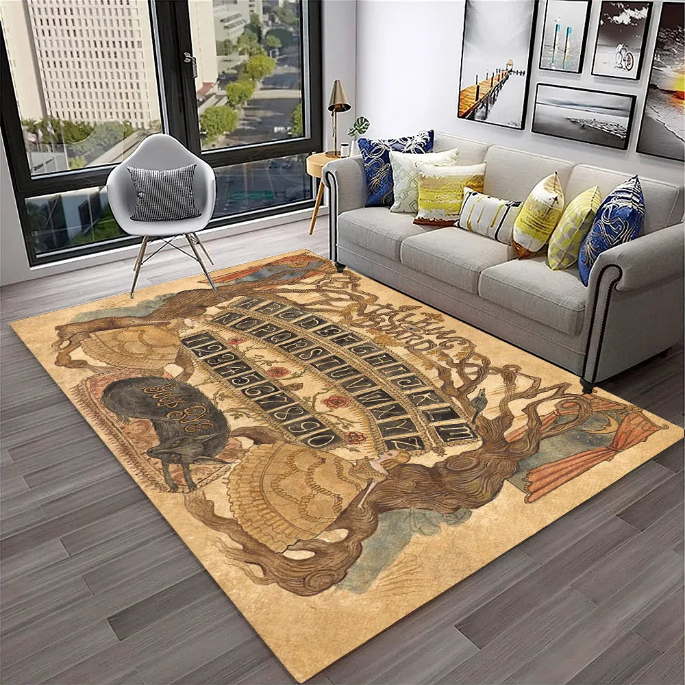 Gothic Teppich mit Ouija- und Tarot-Design für Zuhause – Bild 31