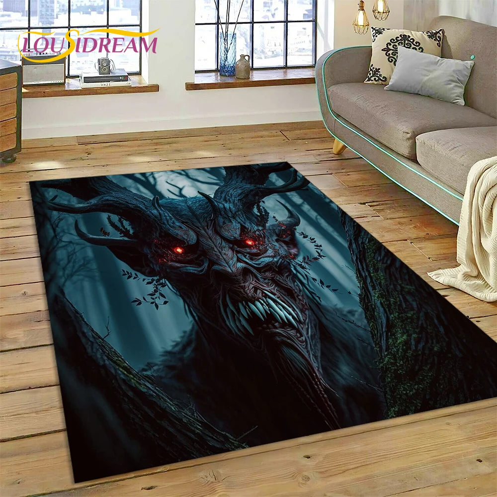 Gothic Horror Teppich mit Dämonen und Geistern für Kinder – Bild 10