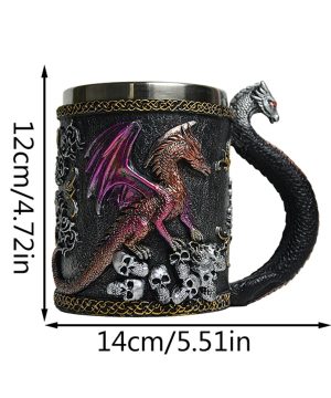 450ml Gothic Bierkrug im Wikingerstil – Kaffeetasse