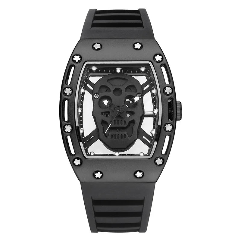Gothic Herren Uhr mit Totenkopf Design – Wasserdicht Quartz – Bild 8
