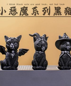 Gothic Tierfigur Harz Katze Drache Ziege Schlange Deko