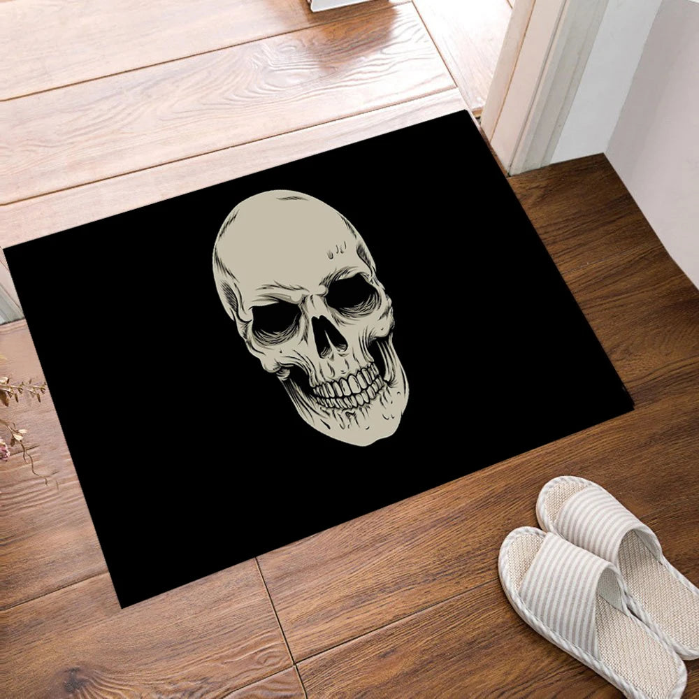 Gothic Skull Kunstteppich rutschfest für Wohnzimmer – Bild 8