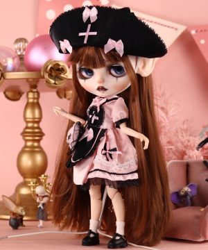 Gothic Nurse Blythe Doll – 1/6 BJD mit handgemaltem Look