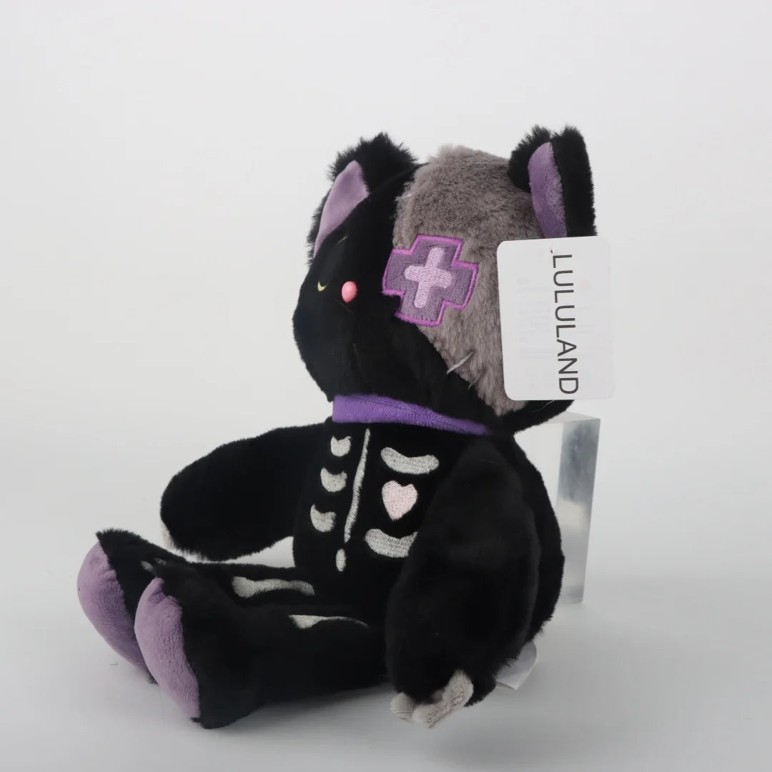 Gothic Plüschkatze Skelett Spielzeug – Kawaii Kuscheltier – Bild 2