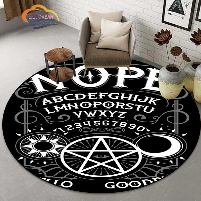 Gothic Teppich mit Pentagramm und Ziegenkopf-Design – Bild 10