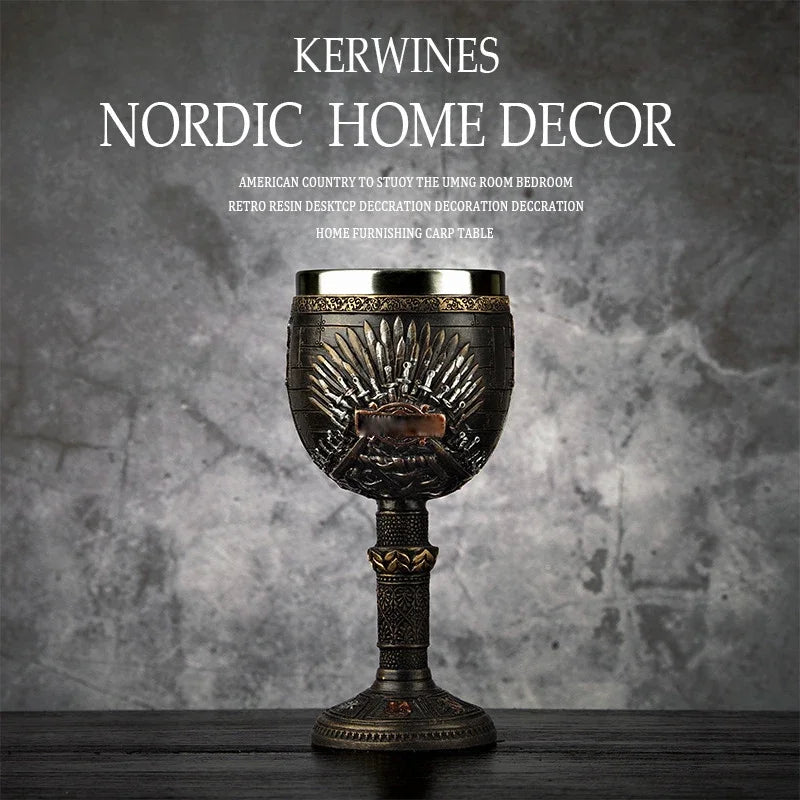 Gothic Viking Bierkrug aus Edelstahl und Harz, 3D Design – Bild 7