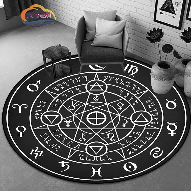 Gothic Teppich mit Pentagramm und Ziegenkopf-Design – Bild 5