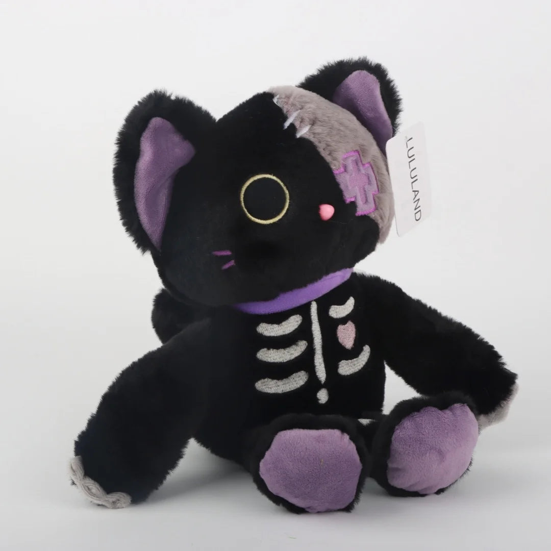 Gothic Plüschkatze Skelett Spielzeug – Kawaii Kuscheltier – Bild 3