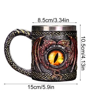 Gothic Trinkbecher 450ml im Wikingerstil – Bier & Kaffee