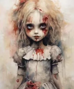 Gothic Thriller Poster Set – Horror Clown & Witch Deko