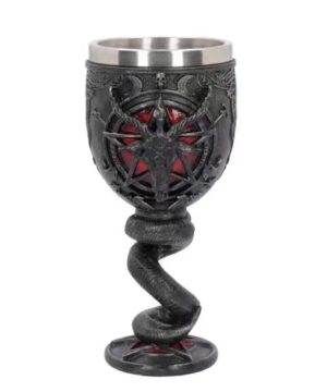 Gotischer 3D-Pentagramm-Bierkrug aus Harz und Stahl