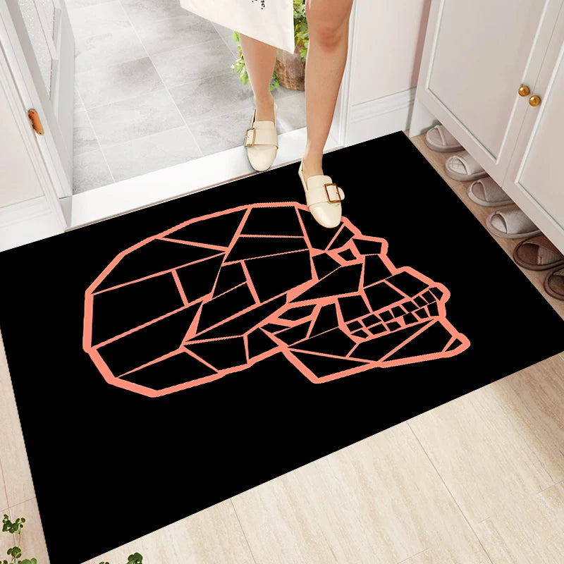 Gothic Skull Kunstteppich rutschfest für Wohnzimmer – Bild 16