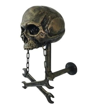 Gothic Schaedel Helmhalter Wandhalterung Aus Harz Abnehmbar