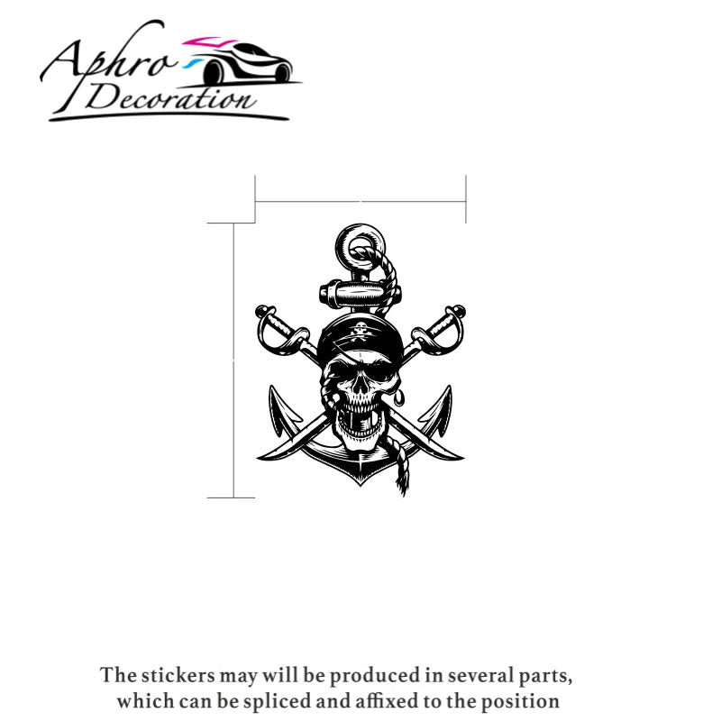 Gothic Wandtattoo mit Totenkopf & Anker im Nautik-Stil – Bild 6