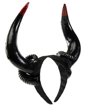 Gothic Demon Hoerner Haarreif Fuer Halloween Und Party