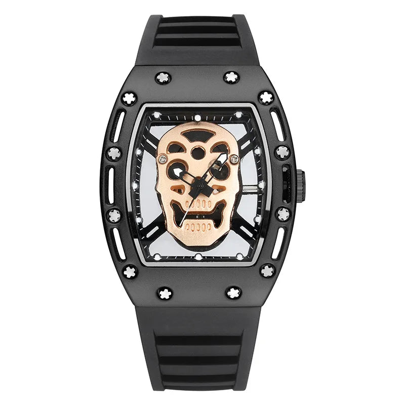 Gothic Herren Uhr mit Totenkopf Design – Wasserdicht Quartz – Bild 9