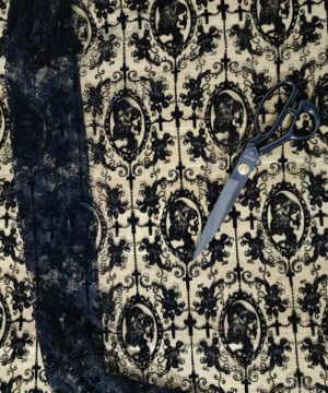 Gothic Spitzenstoff Schwarz Fuer Diy Haute Couture Projekte Unisex